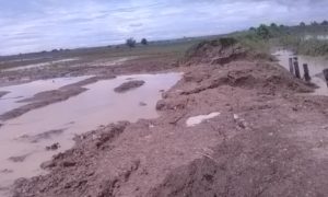 Tanggul Way Katibung Jebol Belum Diperbaiki, Petani Resah Ratusan Hektar Sawah Masih Terendam Air