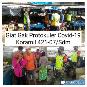 Koramil 421-07/Sdm Terus Ingatkan Masyarakat Patuhi Protokol Kesehatan Covid 19