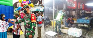 Anggota Koramil 421-07 Sidomulyo Terus Himbau Masyarakat Patuhi Prokes