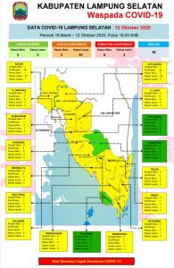 Penambahan Konfirmasi Positif Covid-19, Asal Kecamatan Natar, Sidomulyo dan Kalianda