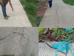 Hasil Pembangunan Jalan Cor Rabat Beton Desa Beringin Kencana Lamsel Dikeluhkan Warganya