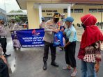 HUT Lalu Lintas Bhayangkara ke 66, Polres Lamsel Gelar Baksos