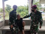 Prajurit Yonif 8 marinir Harimau Putih Tangkap Pengedar Ganja