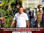 Bupati Lamsel Berikan Bantuan Bedah Rumah Untuk Warga Desa Pematang Pasir