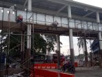 Terminal Tipe A Rajabasa Kota Bandarlampung, sedang melakukan perbaikan menghadapi arus mudik lebaran 2022.