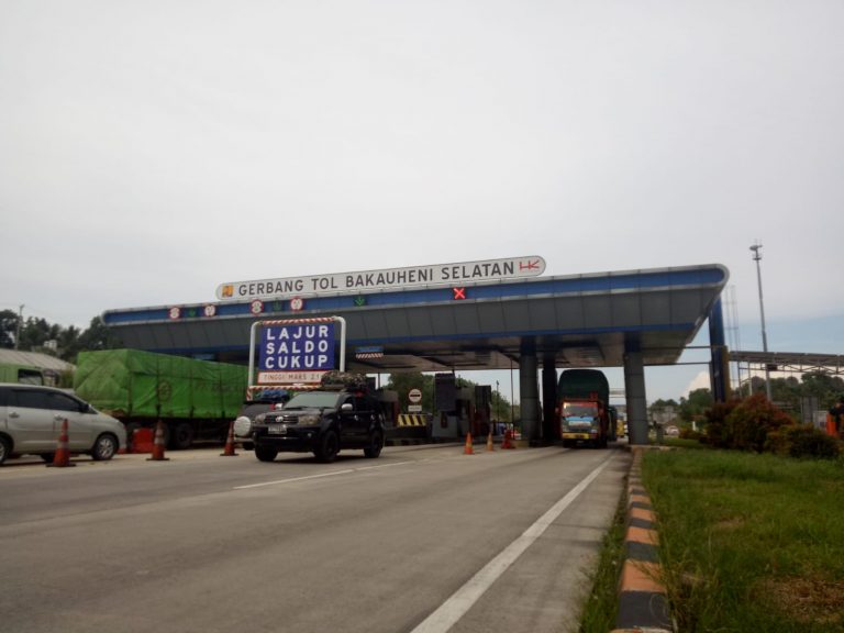 Situasi di pintu gerbang tol Bakauheni Selatan