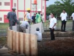 Bupati Nanang Ermanto Tinjau Pembangunan Dua Air Mancur Di Kabupaten Lampung Selatan