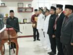 6 Pejabat Administrator Dilantik, Rohidin Camat Sidomulyo dan Yudhistira Camat Tanjungsari