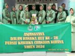 Ketua Persit KCK Cabang XXXIII Dim 0421 Koorcab Rem 043, Anjangsana dan Baksos Pemberian Tali Asih Dalam Rangka HUT Ke-78 Persit Tahun 2024