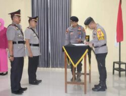 Sertijab Kasat Narkoba, Kapolsek Pagelaran dan Kapolsek Gadingrejo