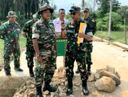 Tim Dispenad Kunjungi Lokasi TMMD ke-120 Kodim 0421/ Lamsel di Desa Budi Lestari