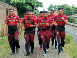 Bina Fisik dan Jaga Kebugaran Jasmani, Babinsa Koramil 421-06/Natar Lari Aerobik