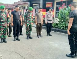 Jalin Sinergitas TNI Polri, Koramil 421-06/Natar dan Brimob Kompi 3 Batalyon A Pelopor Gelar Apel Serta Olah Raga Bersama
