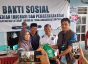 Ditjenpas Lampung Gelar Bakti Sosial 100 Warga kelurahan Bumi Agung Terima Bantuan