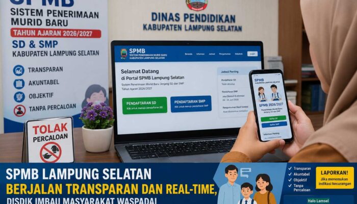 SPMB SD-SMP di Lampung Selatan Berjalan Transparan dan Real-Time, Disdik Imbau Masyarakat Waspadai Calo dan Jasa Titipan